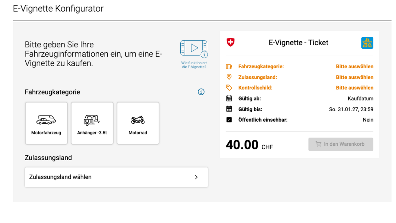 Screenshot onlineshop e-vignette.ch