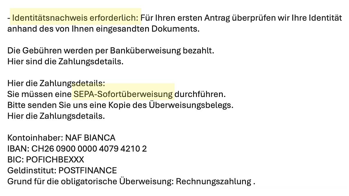 Spam Betrüger Mail