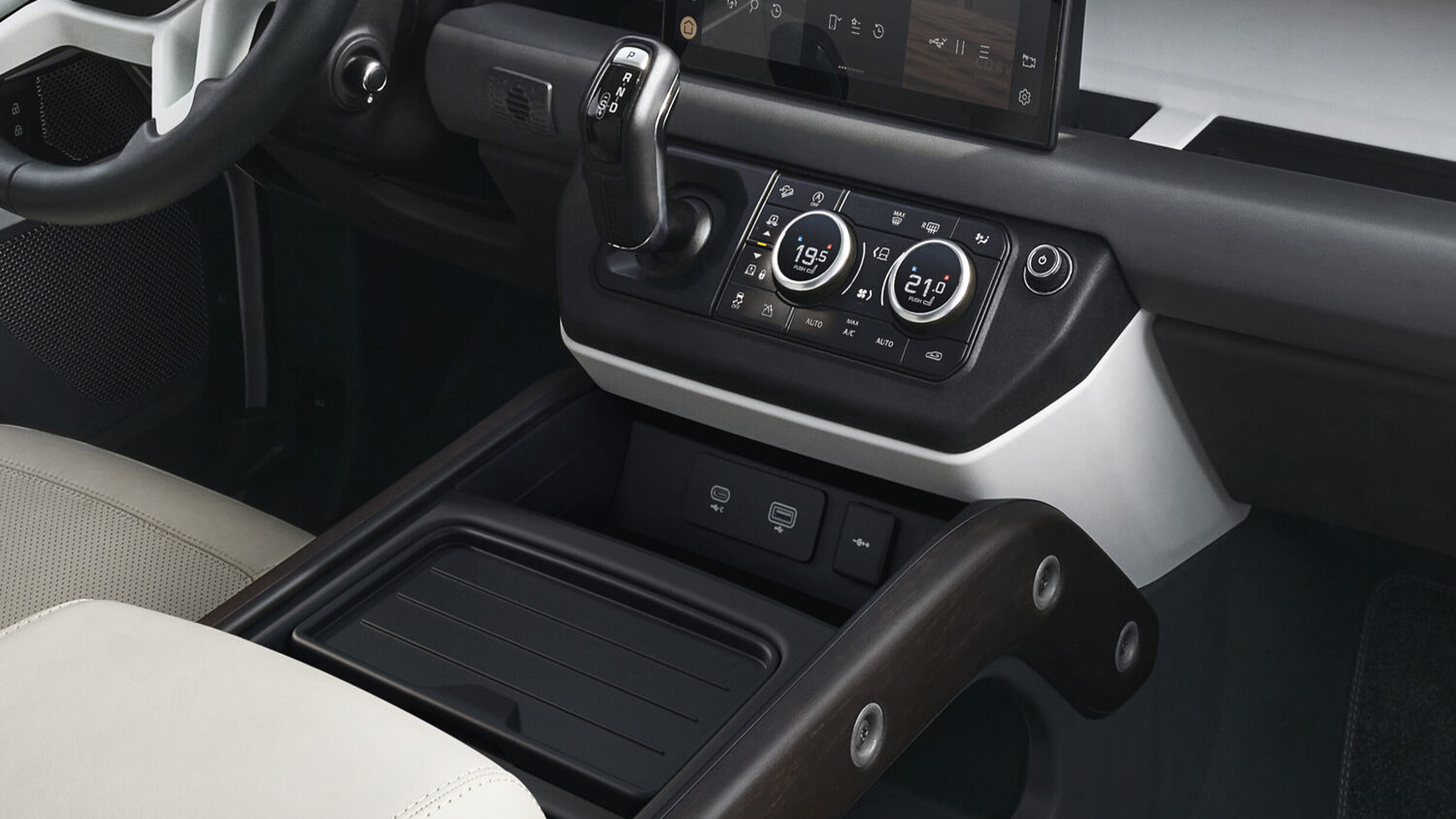 Innenraum des Land Rover Defender