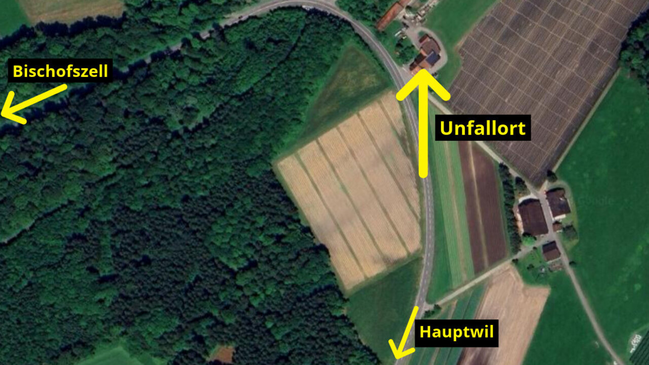 Situationsplan der Unfallstelle