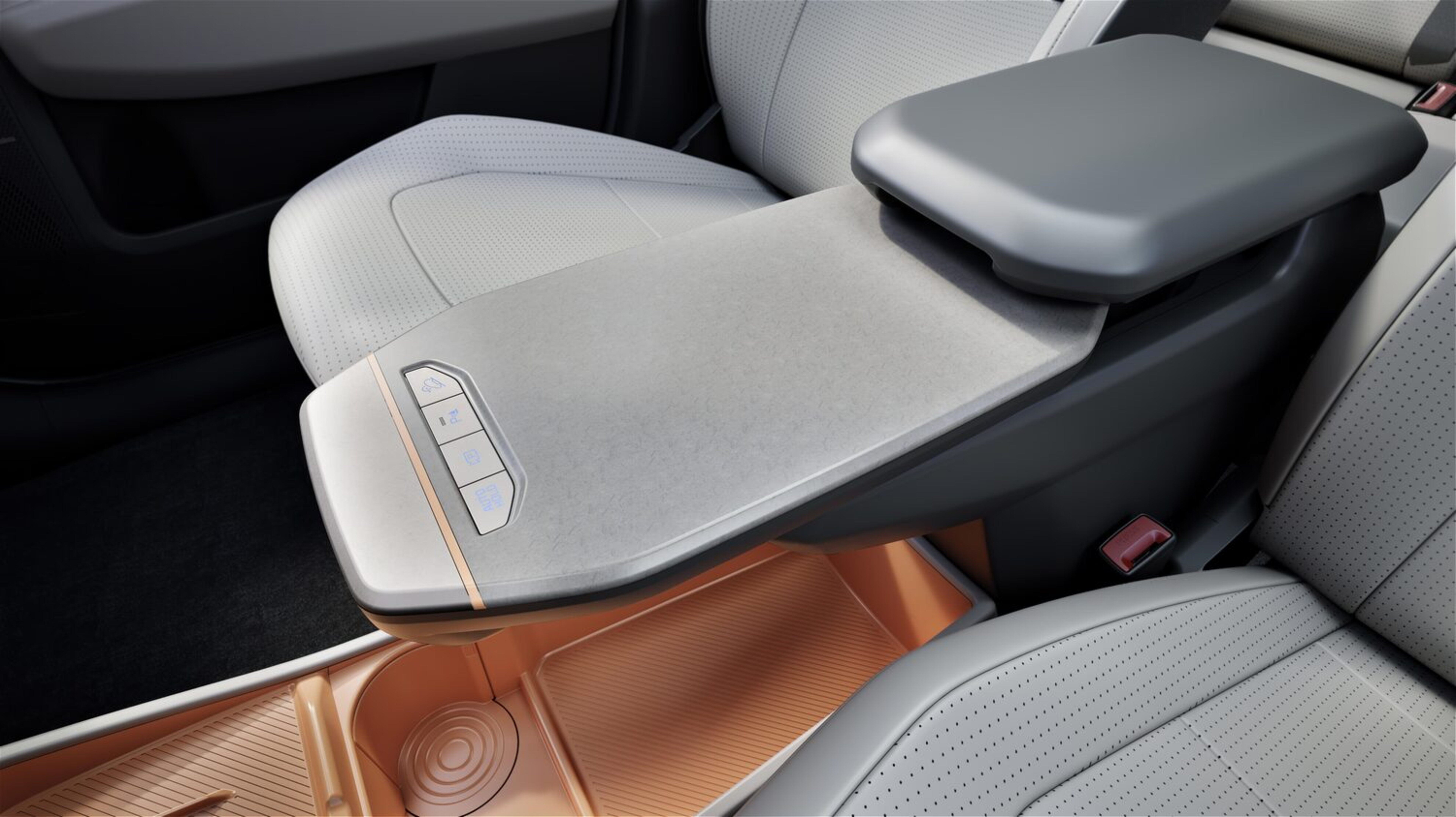 Mittelkonsole im Kia EV3