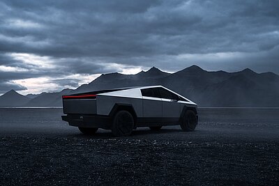 Wie aus einem Science-Fiction-Film: Der Cybertruck von Tesla. Bild: Tesla