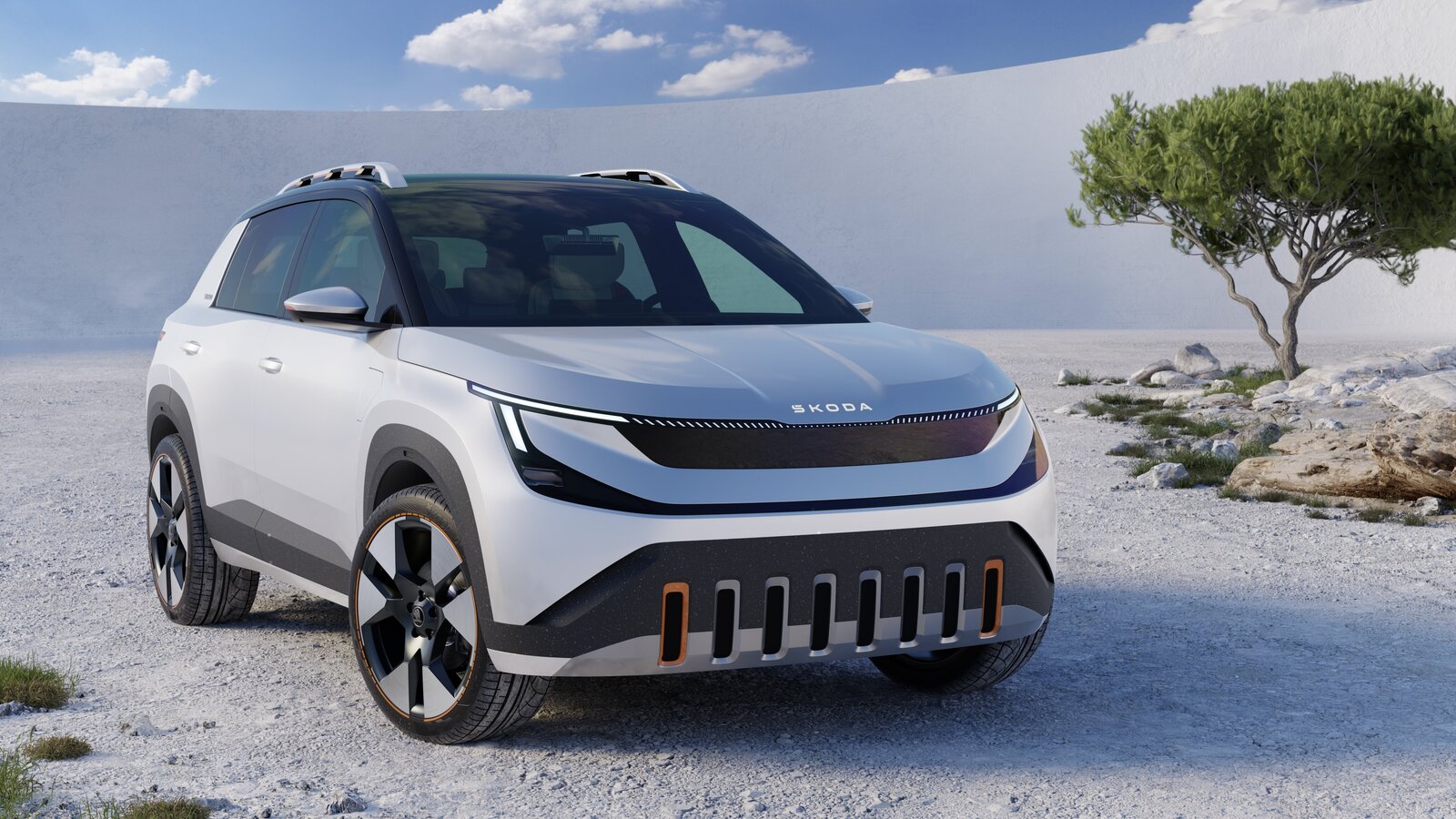 Škoda lässt ab 2026 ihren günstigen, kleinen E-Crossover Epiq im Martorell auf der Basis von MEB Entry produzieren. Bild Škoda Medienportal