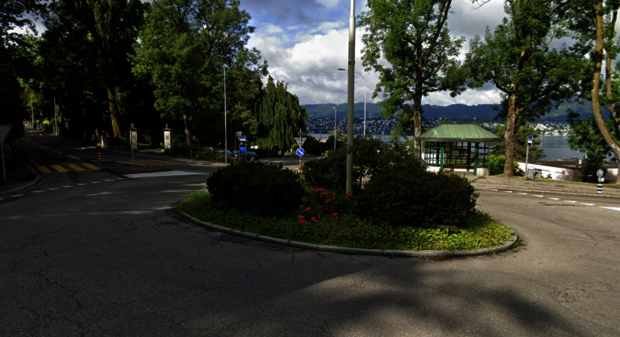 Beim Kreisel hat der Verkehr von links grundsätzlich Vortritt. Bild: Google Maps