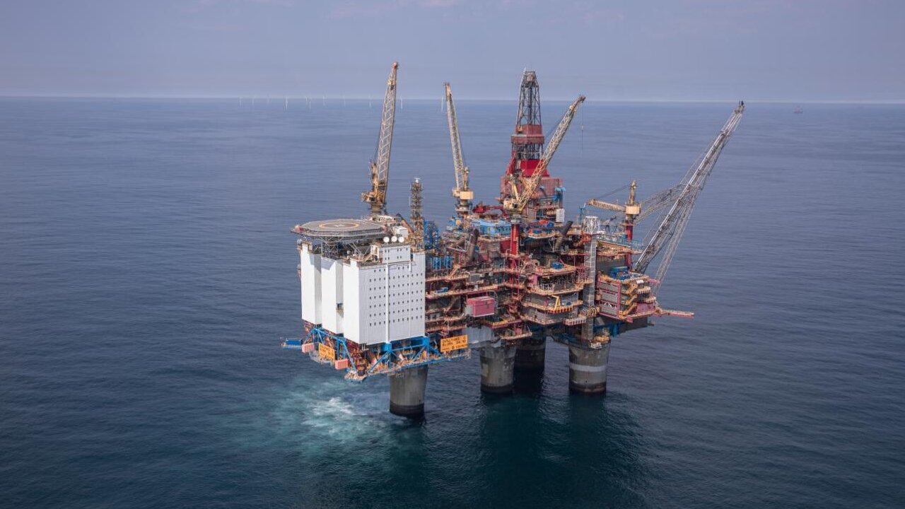 Ölbohrplattform von OMV
