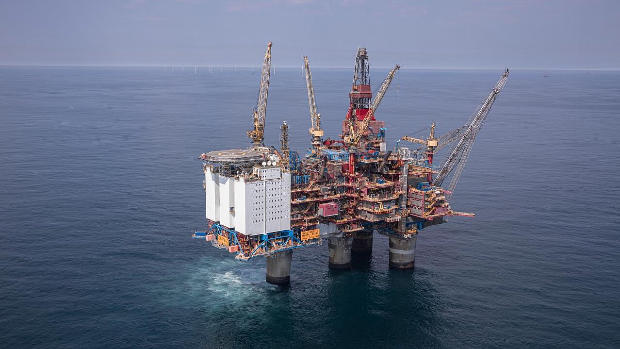 Ölbohrplattform von OMV