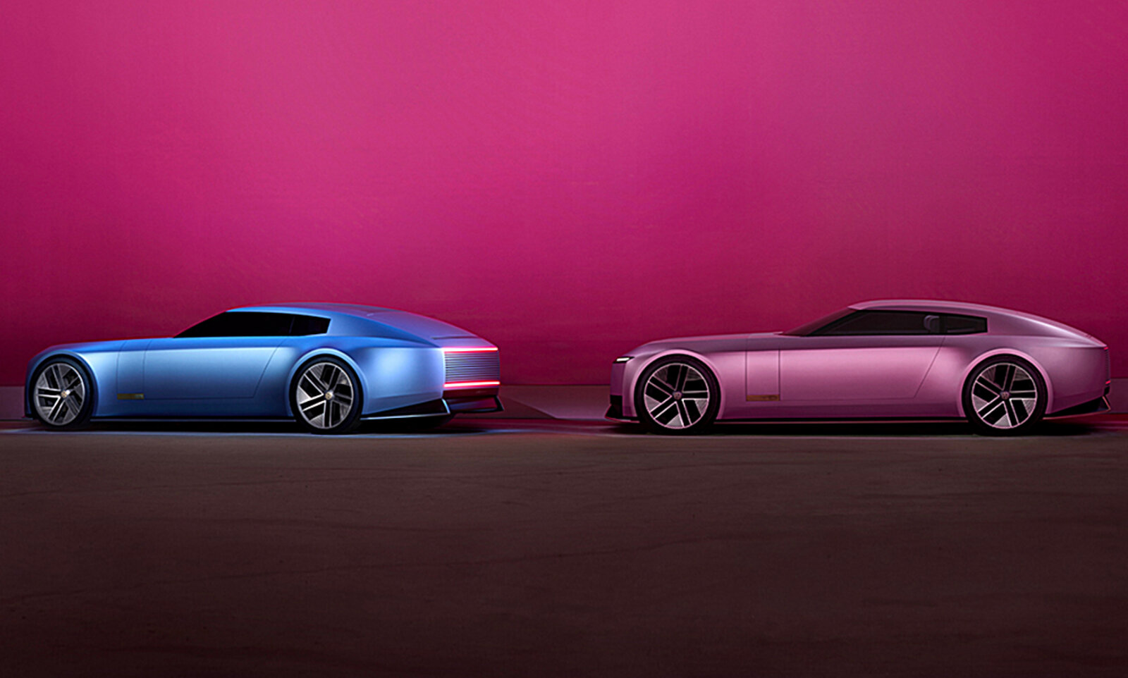 Das Konzeptauto gibt es in «London Blue» und «Miami Pink». Bild: Jaguar / Twitter