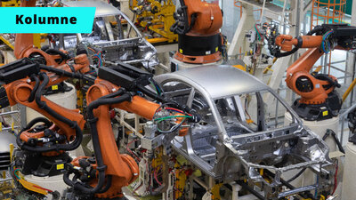 Auto auf Produktionslinie