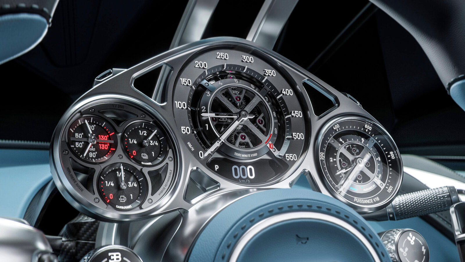 Kombi-Instrument im Bugatti Tourbillon