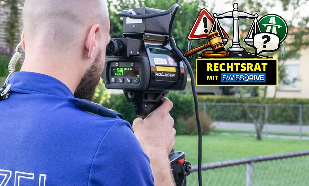 Polizist mit Laserpistole und Rubrik-Logo von STREETLIFE