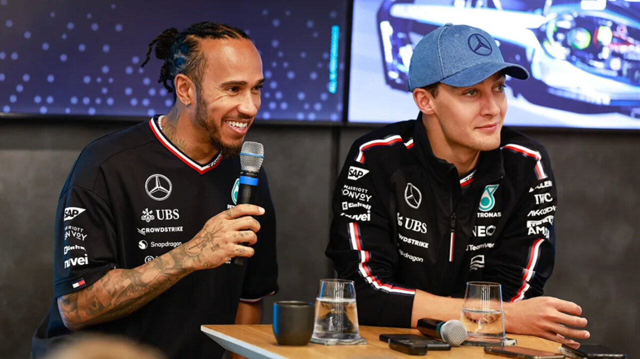 Lewis Hamilton erbt den Sieg von Teamkollege George Russell. Bild: Mercedes