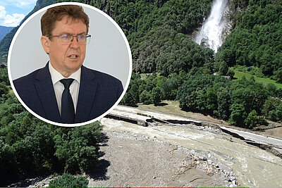 Verkehrsminister Albert Rösti informierte heute über den Stand auf der San-Bernardino-Route.