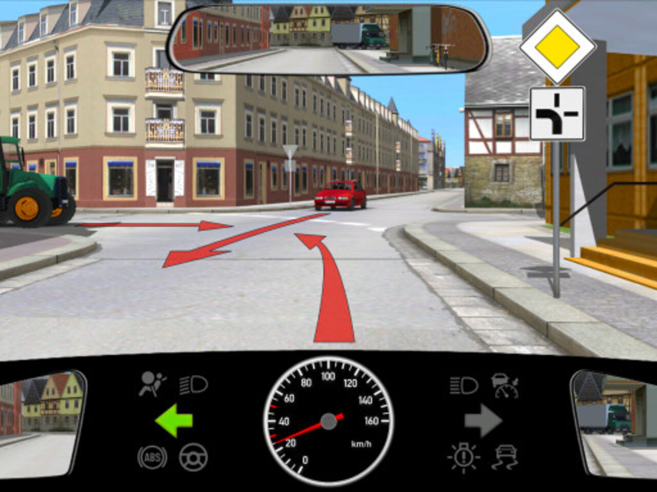 Verkehrssituation gezeichnet