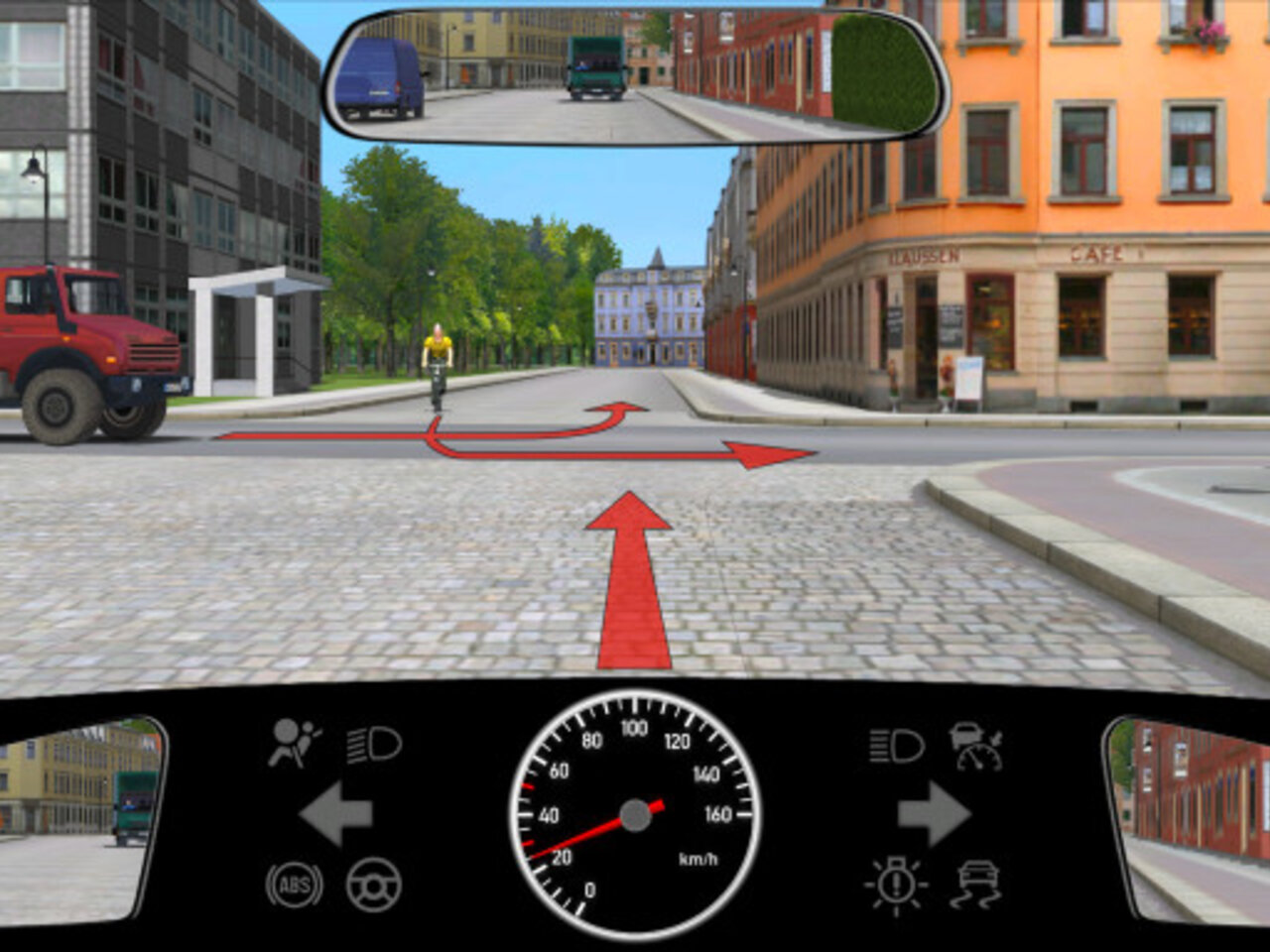 Verkehrssituation gezeichnet