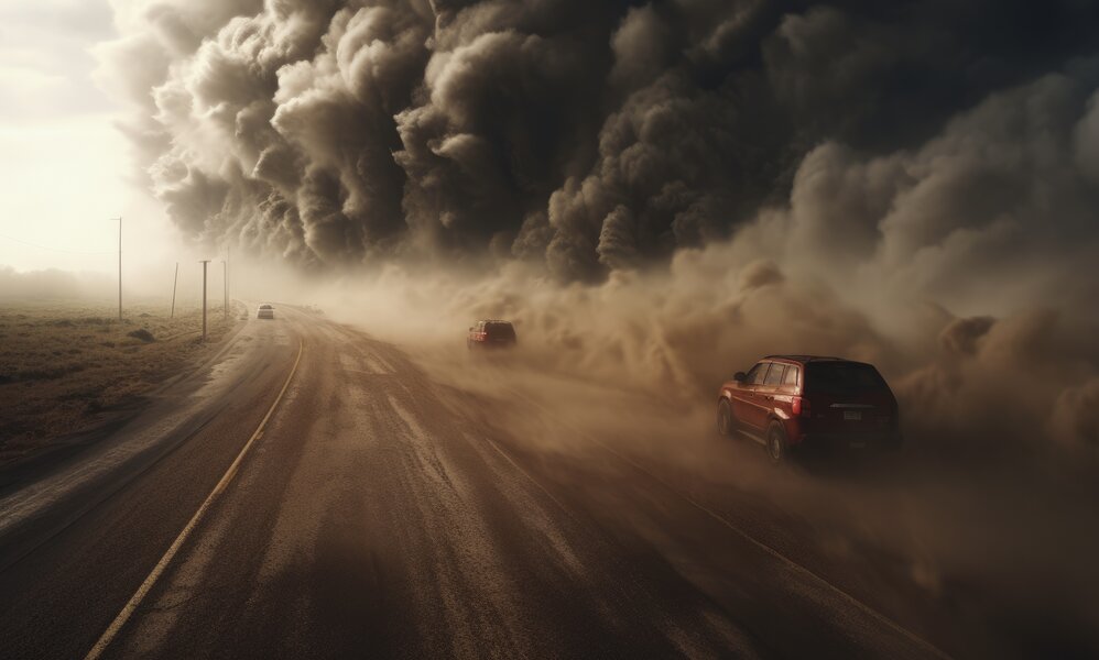 Statt unnötige Weltuntergang-Gadgets mitzuschleppen, empfiehlt es sich, im Kofferraum oder auf der Ladefläche zwei grosse 200-Liter-Kunststofftanks zu platzieren. Bild: Freepik