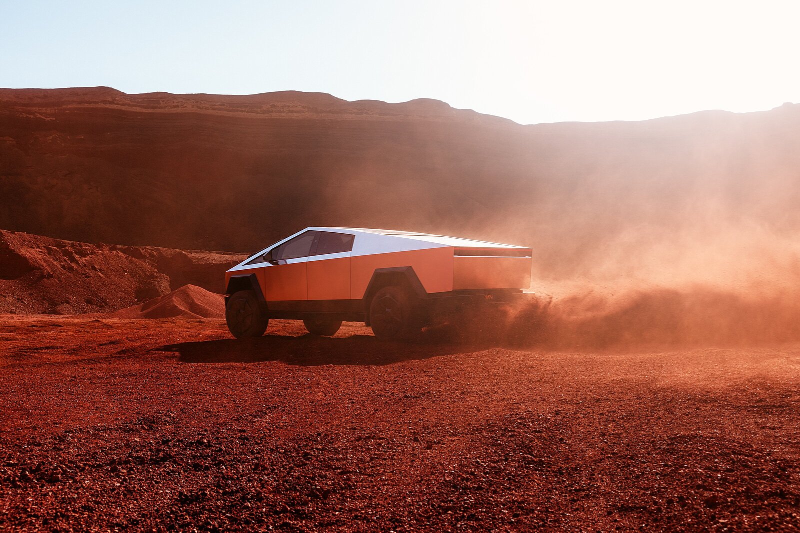 Wie aus einem Science-Fiction-Film: Der Cybertruck von Tesla. Bild: Tesla