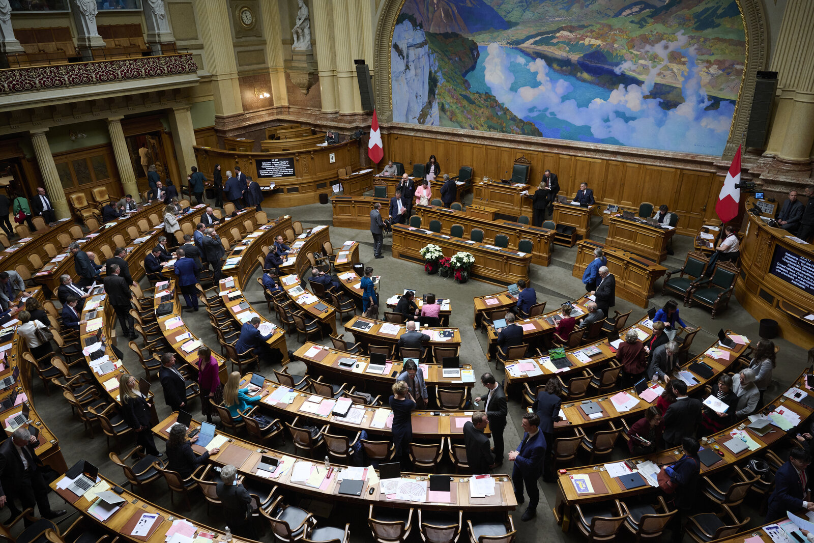 Nationalratssaal im Bundeshaus in Bern