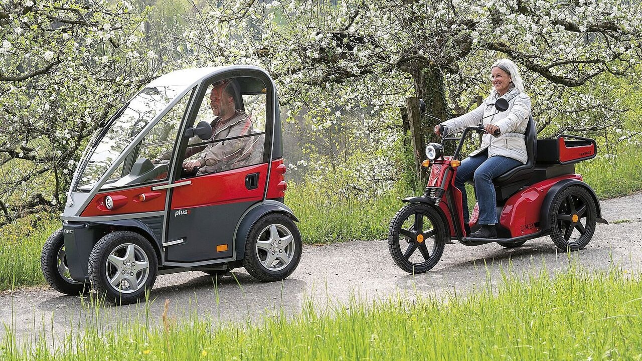 Der Kyburz Plus II mit dem offenen Schwestermodell «Classic»