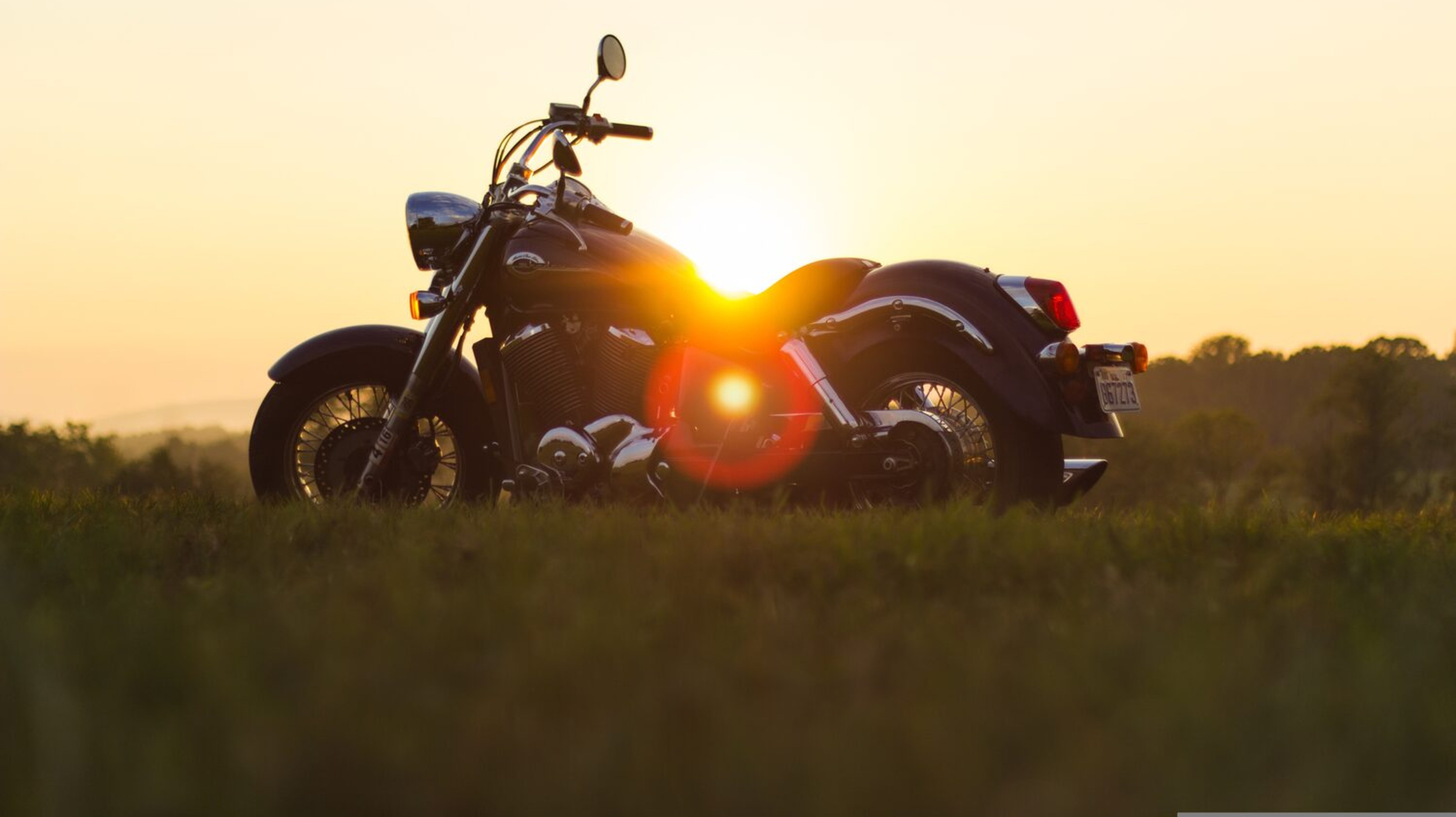 Motorrad in der Sonne