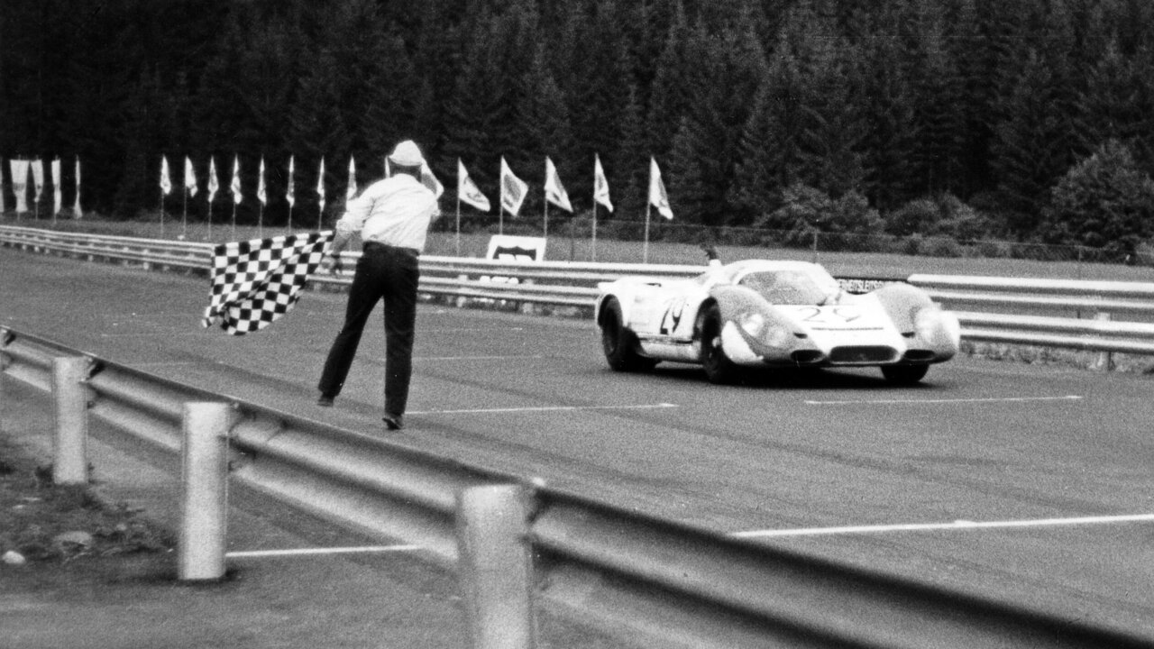 orsche 917 KH beim Rennen in Zeltweg 1969: Nr. 29 (Gesamtsieger), Fahrer: Jo Siffert und Kurt Ahrens, jr.