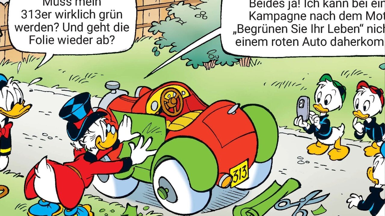 Geht mit der Zeit: Donald Duck. Foto: ©2025 Egmont Ehapa Media/Disney