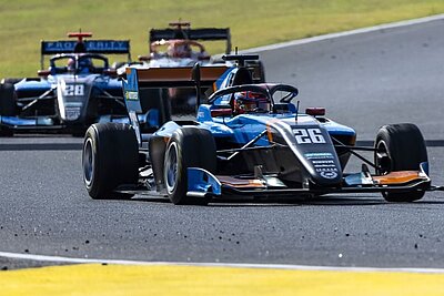 F3-Pilot Nikita Bedrin im Schweizer Team Jenzer Motorsport beim Rennen auf dem Hungaroring bei Budepast.
