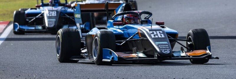F3-Pilot Nikita Bedrin im Schweizer Team Jenzer Motorsport beim Rennen auf dem Hungaroring bei Budepast.