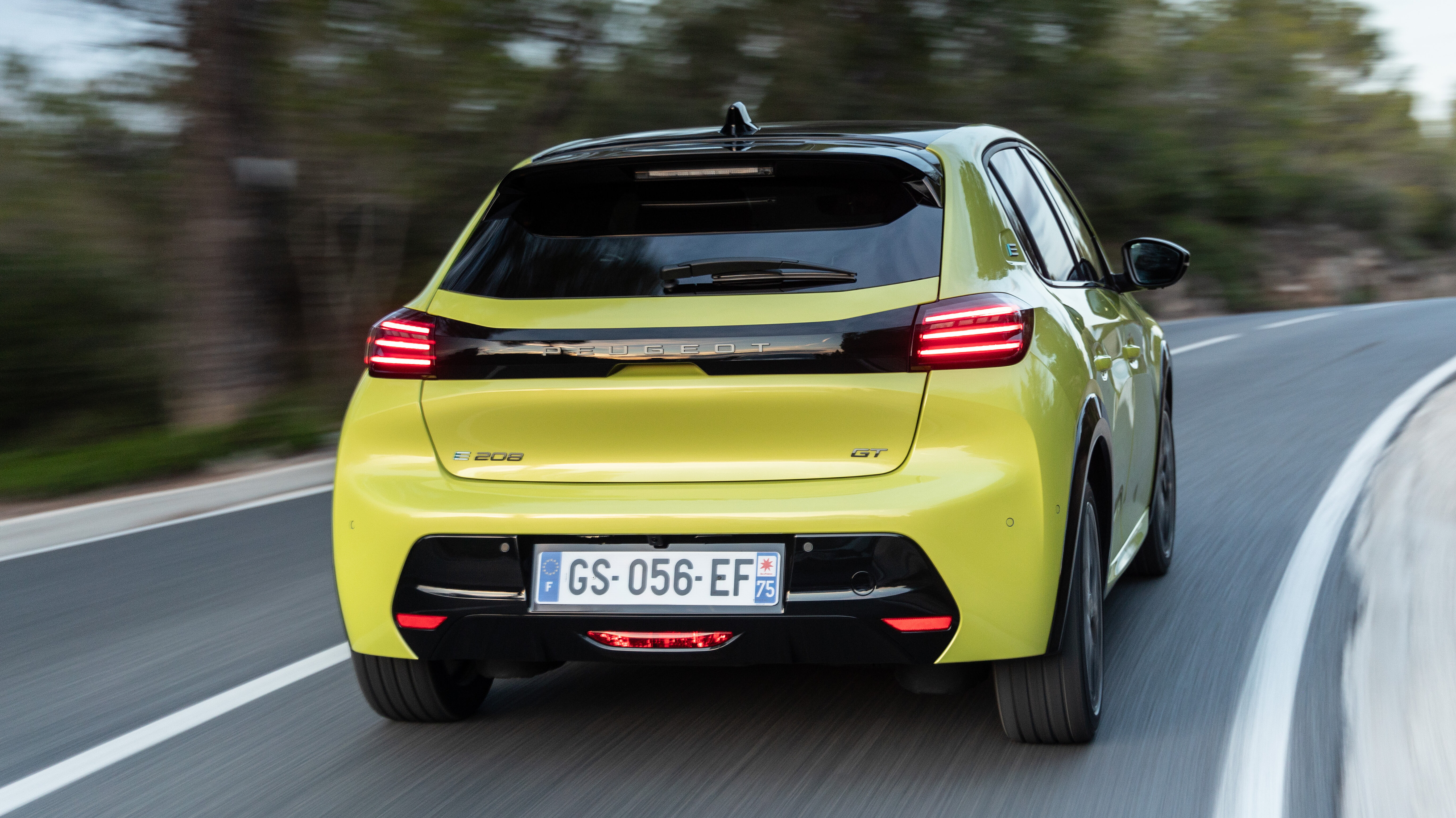 Heckansicht des Peugeot 208