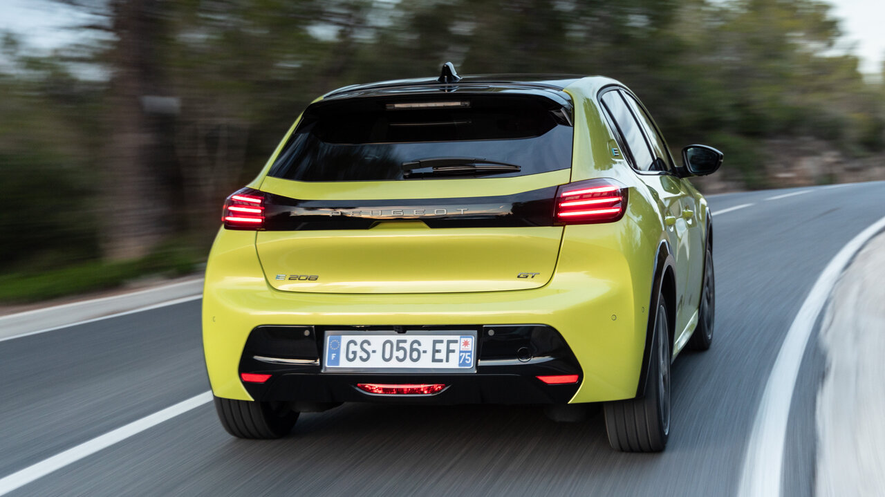 Heckansicht des Peugeot 208