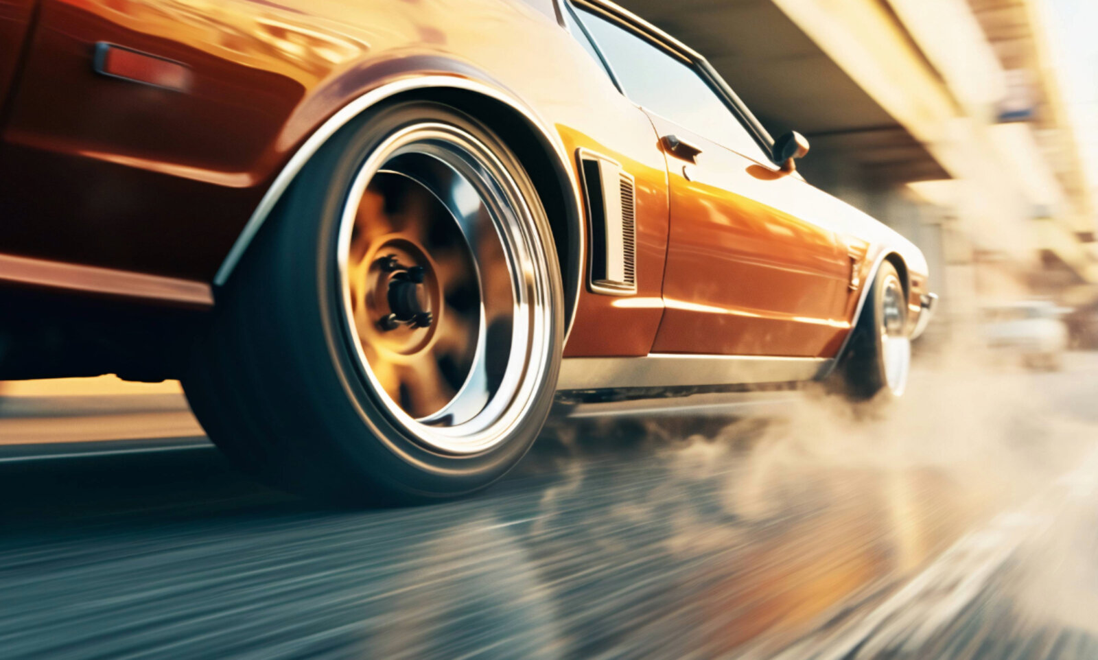 Der 22-Jährige liess an seinem 510 PS starken Auto bewusst auf der A1 die Räder durchdrehen. So kam er schliesslich ins Driften. Bild: freepik / AI