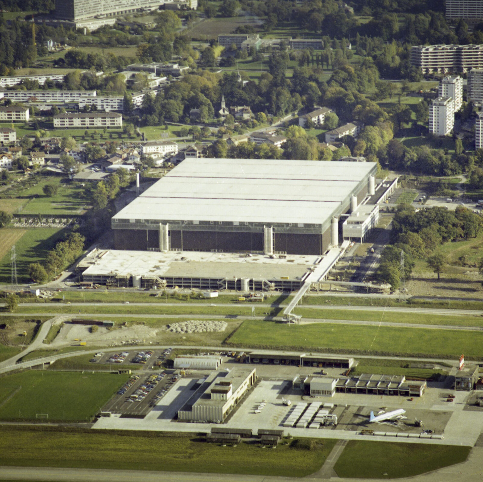 Die Palexpo-Hallen in Genf 1982