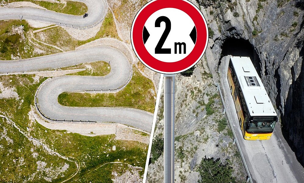 Die engsten Strassen der Schweiz