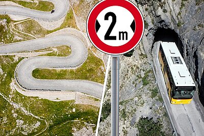Die engsten Strassen der Schweiz