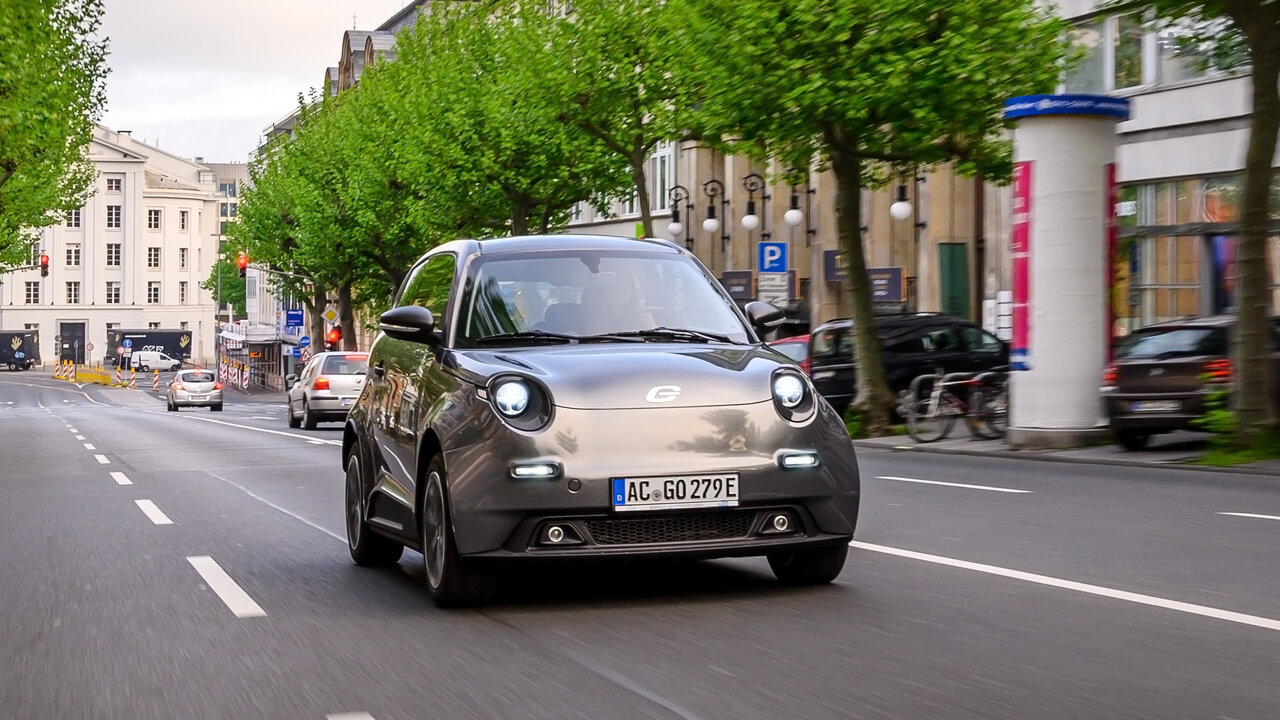 Der e.Go Life in der Stadt von vorne