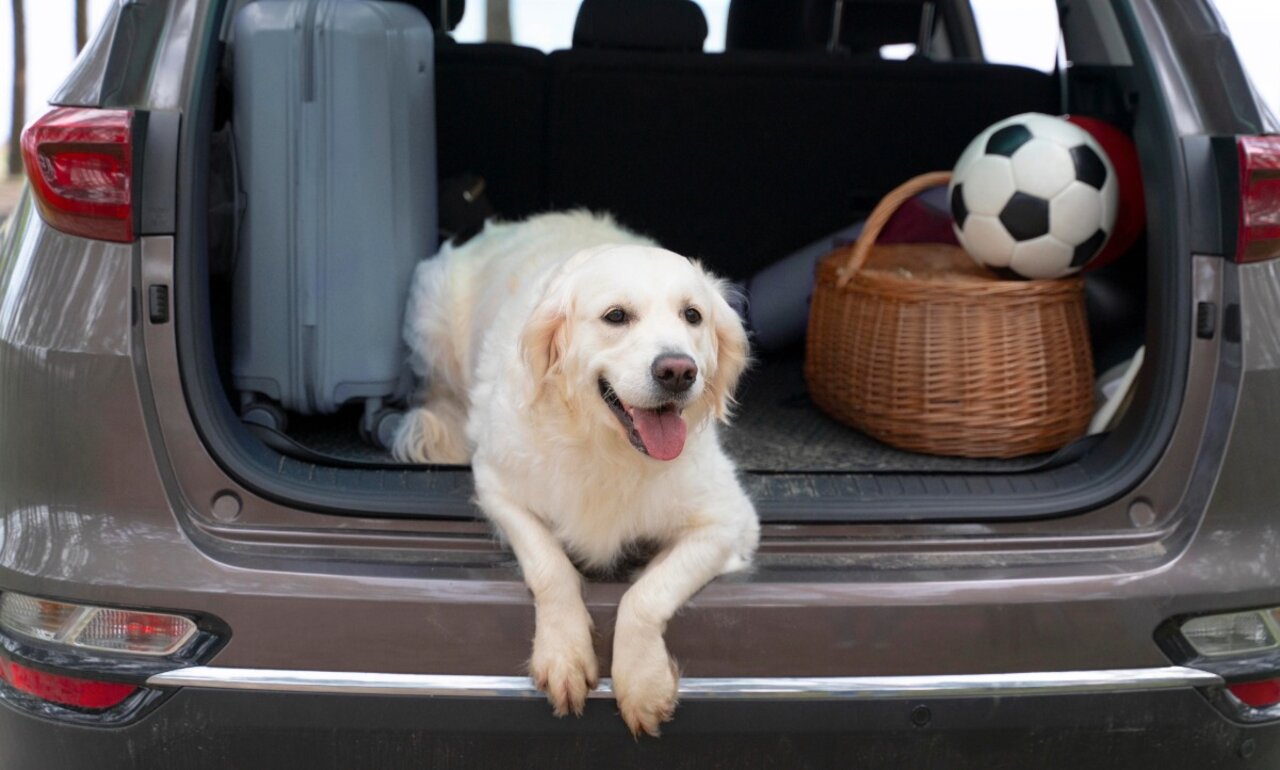 Hund im Kofferraum