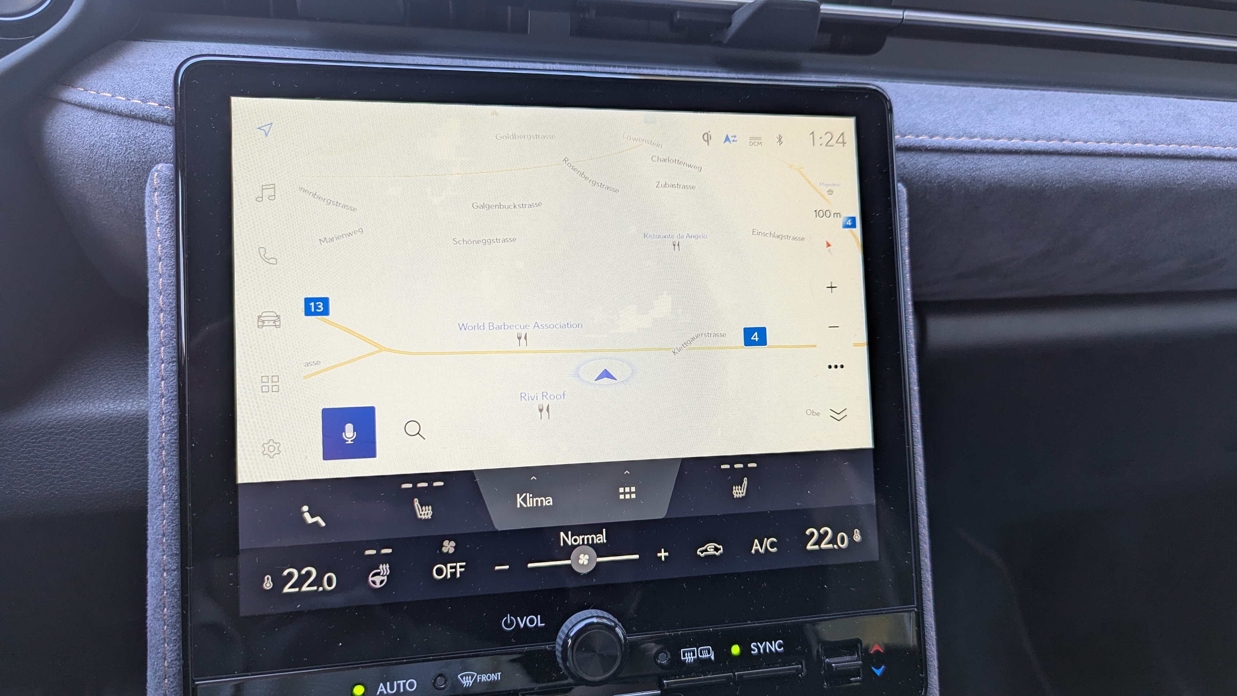 Touchscreen im Lexus LBX