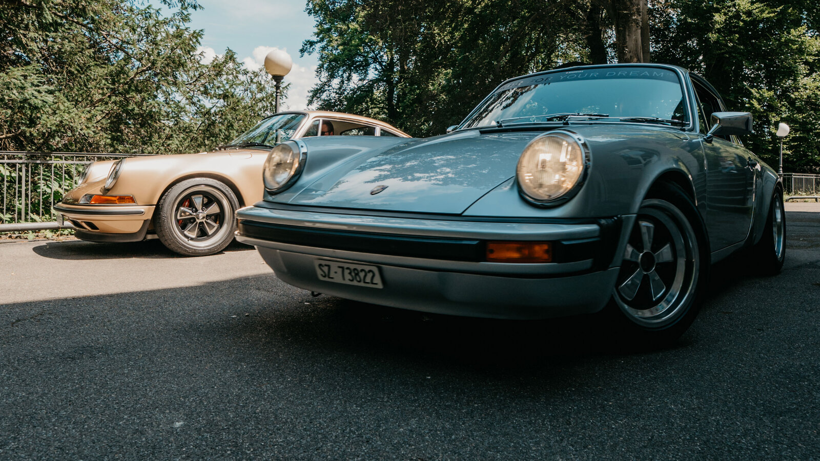 Porsches am Classic Cars & Coffee im Belvoirpark in Zürich