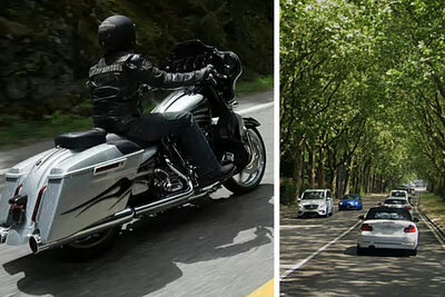 Der Harley-Fahrer (Symbolbild, Harley) raste auf der Frauenfelderstrasse (r.) in der 50er-Zone mit 118 Stundenkilometer. 