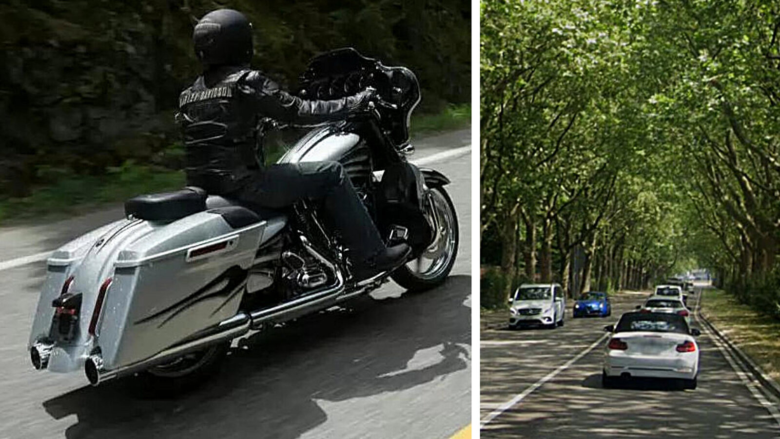 Der Harley-Fahrer (Symbolbild, Harley) raste auf der Frauenfelderstrasse (r.) in der 50er-Zone mit 118 Stundenkilometer.