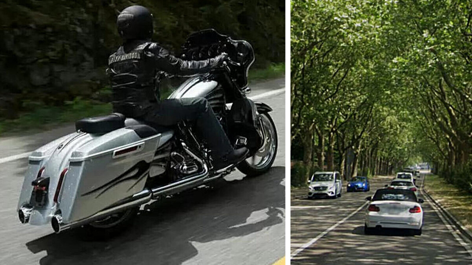 Der Harley-Fahrer (Symbolbild, Harley) raste auf der Frauenfelderstrasse (r.) in der 50er-Zone mit 118 Stundenkilometer.