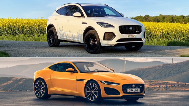Verlgleich Jaguar e Pace und Jaguar F Type