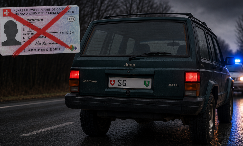 Jeep und durchgezogener Führerschein