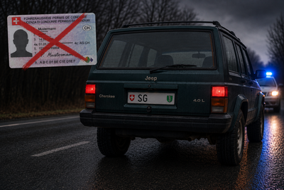 Jeep und durchgezogener Führerschein