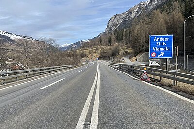 Ausfahrt Andeer auf der A13