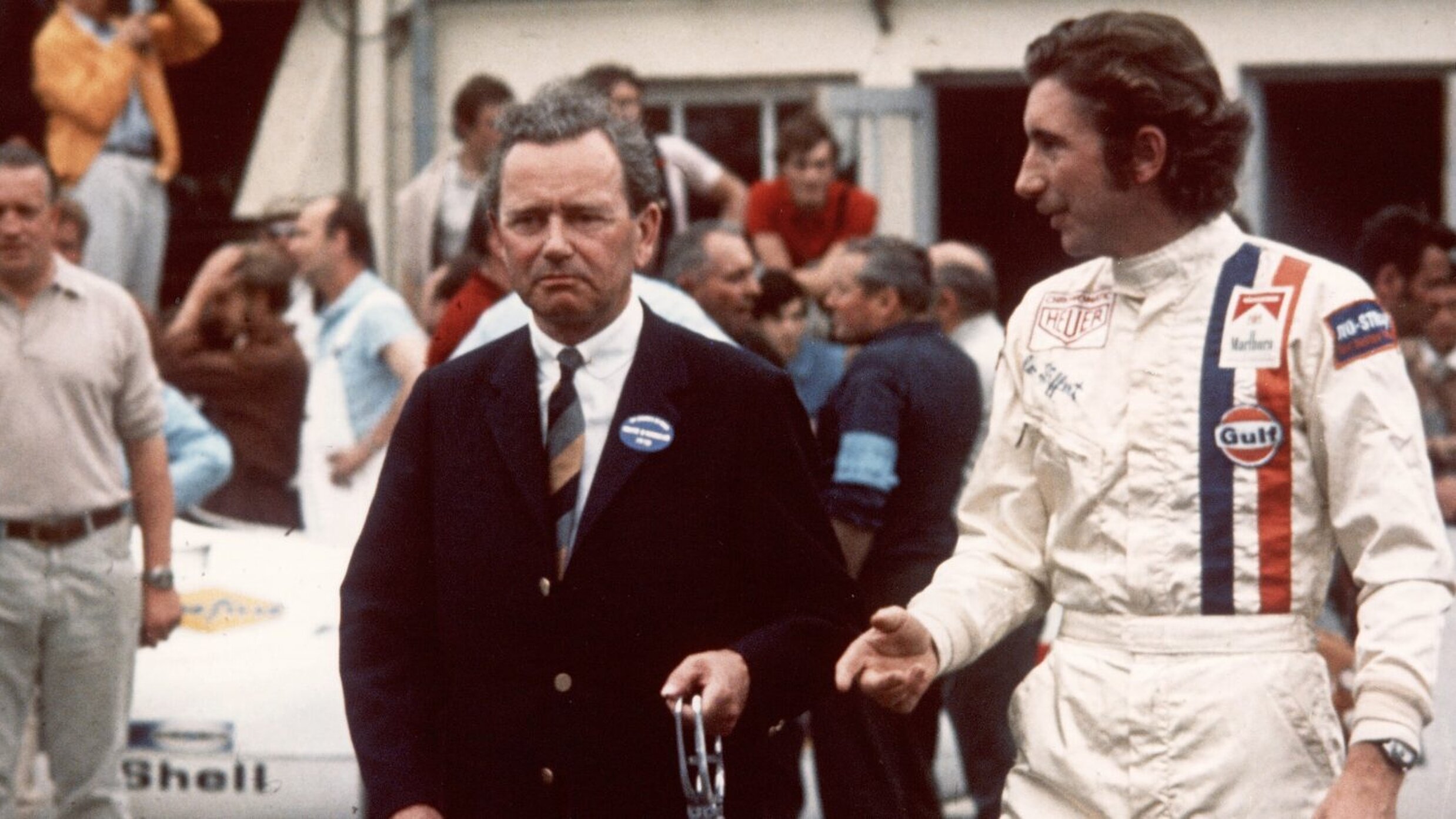 Jo Siffert (rechts) mit Ferdinand Porsche (links)