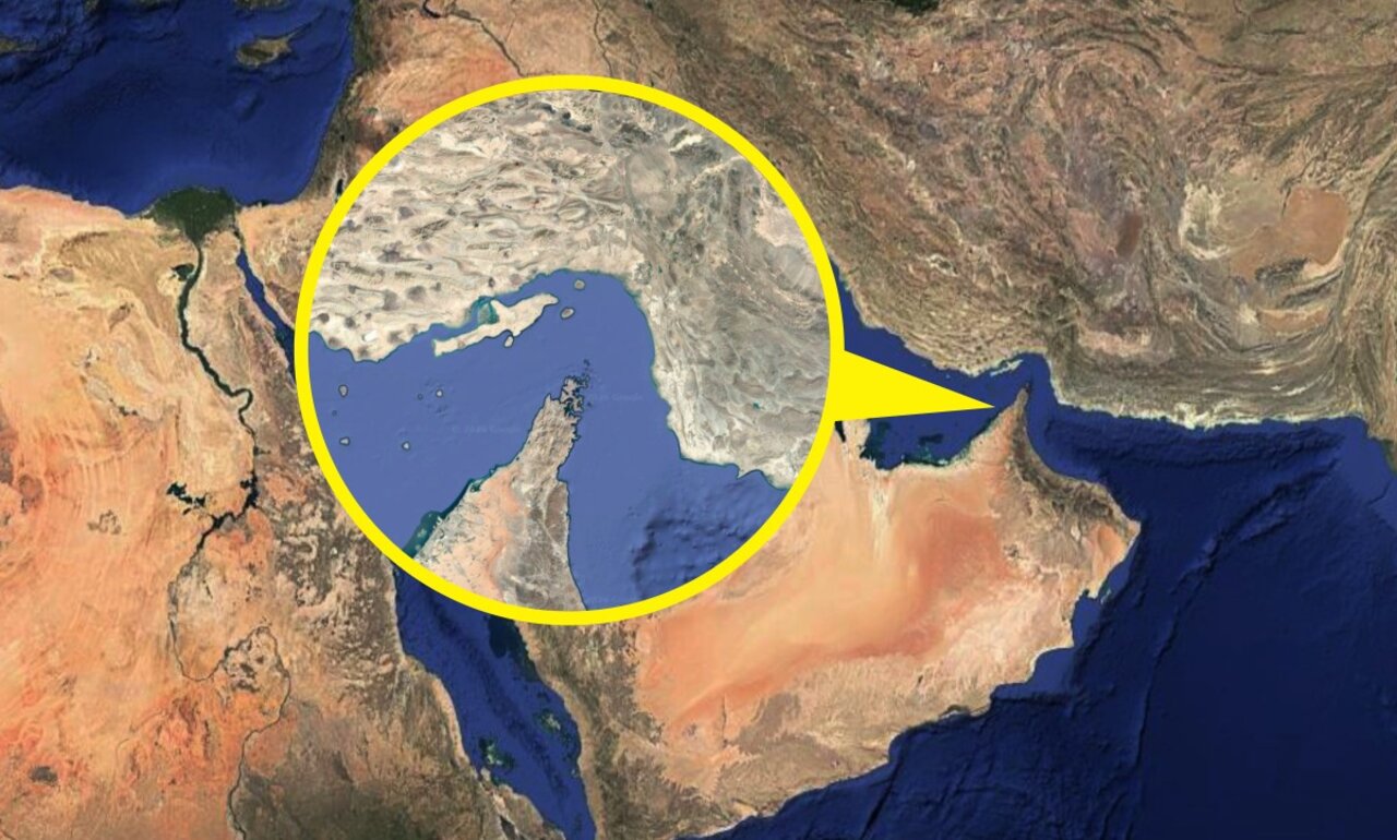 Das Nadelöhr der weltweiten Öltransporte liegt zwischen dem Iran und den Vereinigten Arabischen Emiraten. Grafik: Google Maps