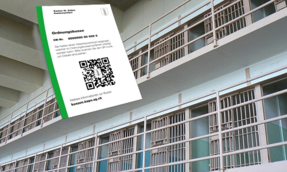 Gefängnis Schweiz Busse