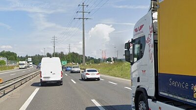 Die A1 ist aktuell auf der Höhe der Ausfahrt Aarau Ost gesperrt. Bild: Google Maps