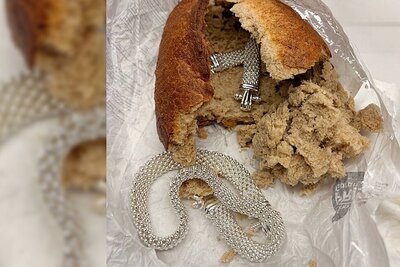 Ein Teil des erbeuteten Schmuckes versteckten die Einbrecher in einem Brotlaib. Bild: BAZG