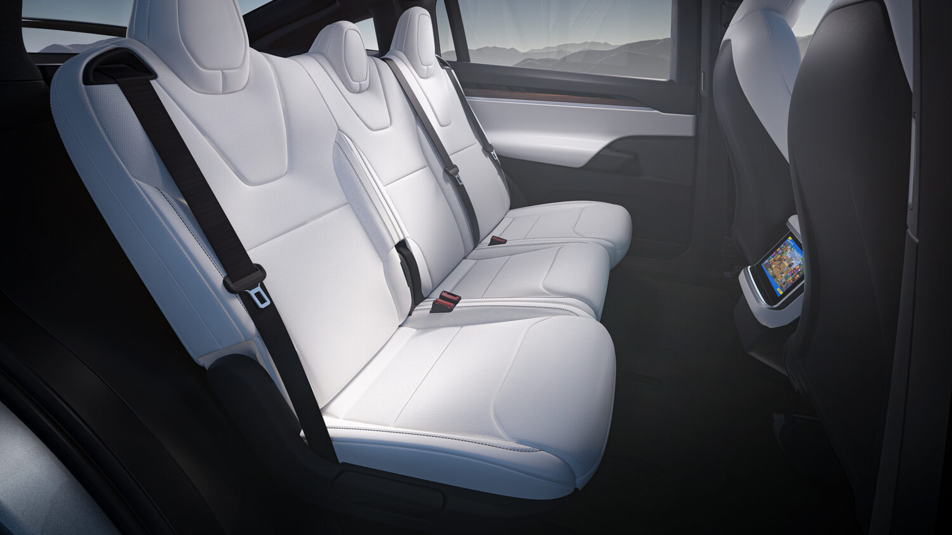 Die zweite Sitzreihe im Tesla Model X